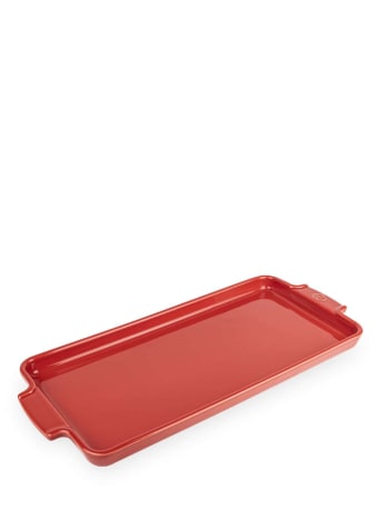 Appolia - Plaque apéritifs et mignardises en céramique rouge 40cm