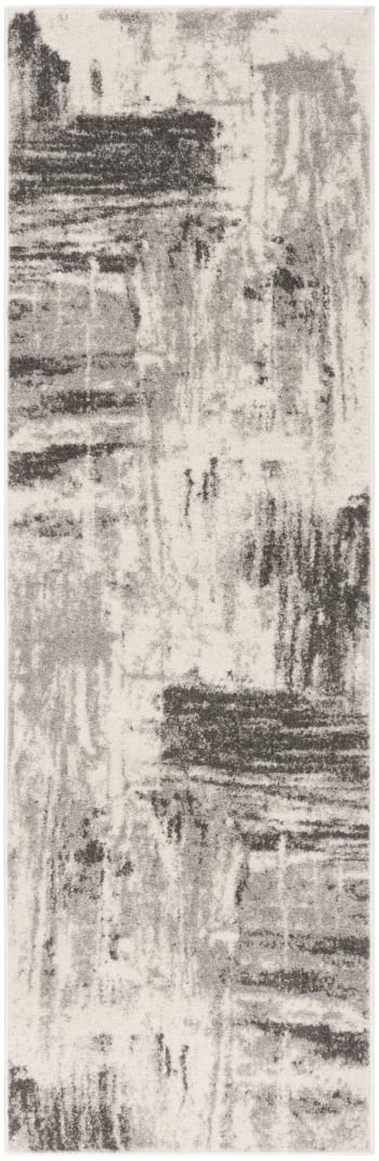 Adirondack - Tapis de salon interieur en ivoire & gris, 76 x 244 cm
