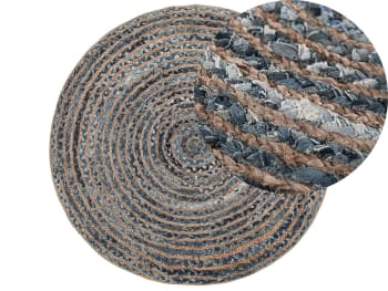 Maslak - Tapis en tissu gris 120x120cm