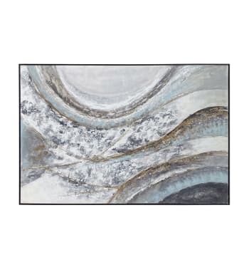 Berna - Cuadro al óleo de madera gris, 180x120 cm
