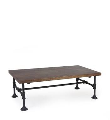 Pipa - Mesa de madera y hierro negro anch. 120 cm