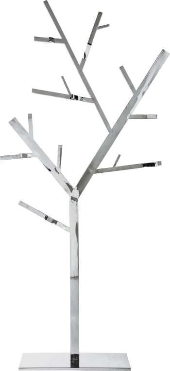 Technical tree - Porte-manteau arbre en acier argenté H195