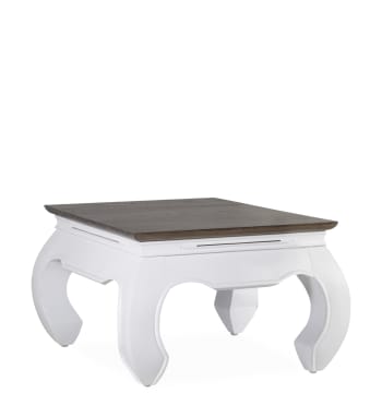 Everest - Table basse en bois marron et blanc L 60 cm
