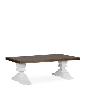 Everest - Tavolino da caffè in legno marrone e bianco L 130 cm