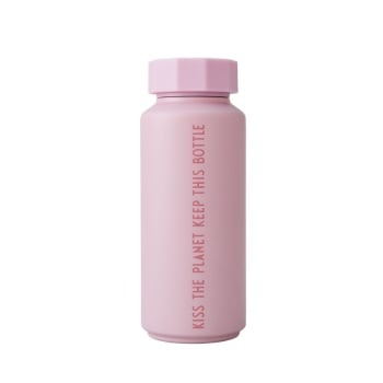 KISS THE PLANET - Gourde isotherme unie rose 500ml