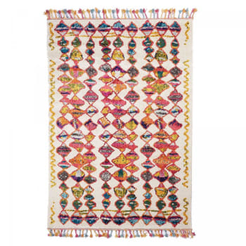 Berber tribal mk 01 - Tapis berbère style en polypropylène Oeko-Tex 80x150 Multicolore