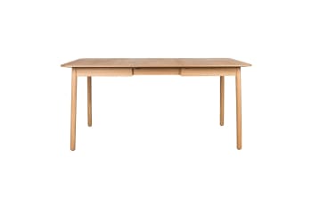 Glimps - Ausziehbarer Tisch aus Holz 120/162x80cm, beige