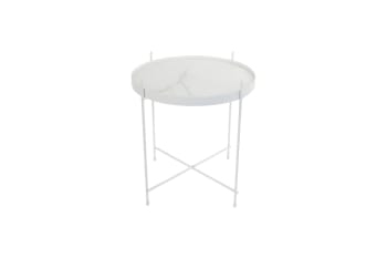 Cupid - Table d'appoint en marbre blanc