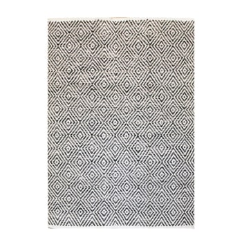 GLAZE - Tapis design en coton gris anthracite 80x150 cm