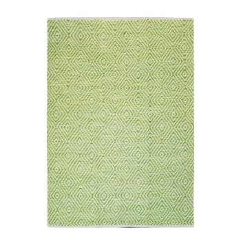 GLAZE - Tapis design en coton vert pistache 160x230 cm