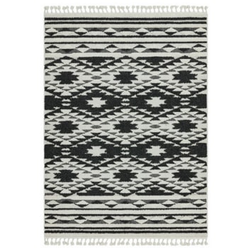 ZATA - Tapis style berbère en polypropylène noir 120x170 cm