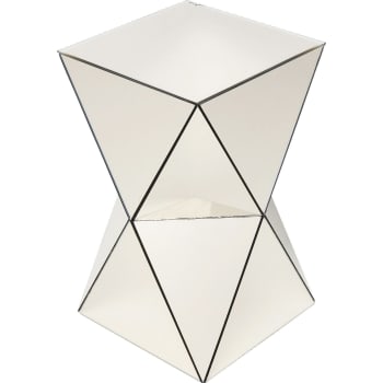 Luxury - Table d'appoint faces triangulaires en verre miroir doré