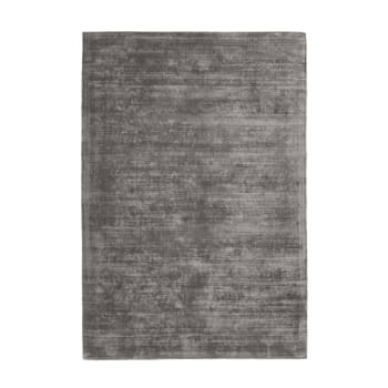 UPTOWN - Tapis moderne en soie gris foncé 200x290 cm