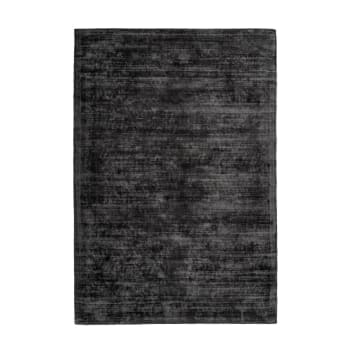 UPTOWN - Tapis moderne en soie gris anthracite 80x150 cm