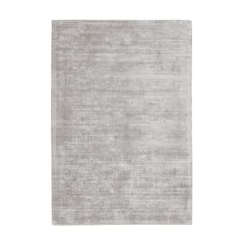 UPTOWN - Tapis moderne en soie argent 80x150 cm