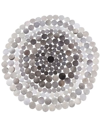 Hilvan - Tapis rond en cuir véritable D140cm