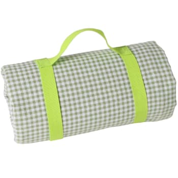 Mantel para picnic xl vichy verde claro reverso impermeable 280x140