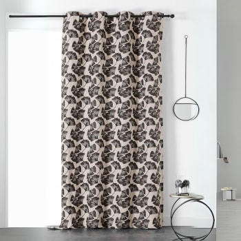 Rideau jacquard biloba polyester/jacquard gris clair 140x240 cm