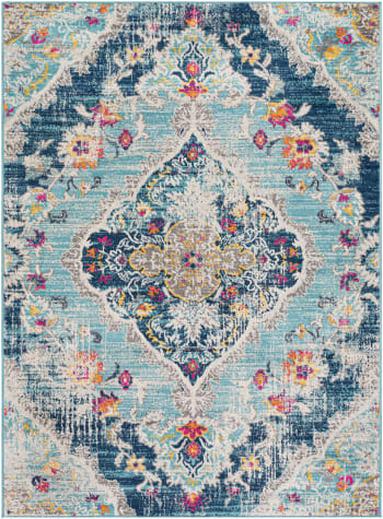 Maisons Monde du Vintage Mehrfarbig/Blau 160x220 Orientalischer Ines | Teppich
