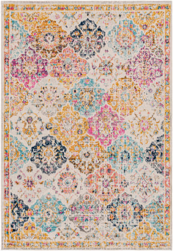 Ines - Orientalischer Vintage Teppich Mehrfarbig/Orange 120x170