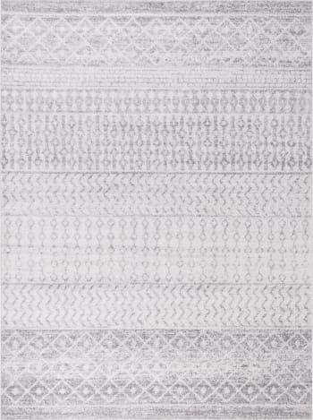 Mila - Tapis Scandinave Bohème Gris/Blanc 160x230