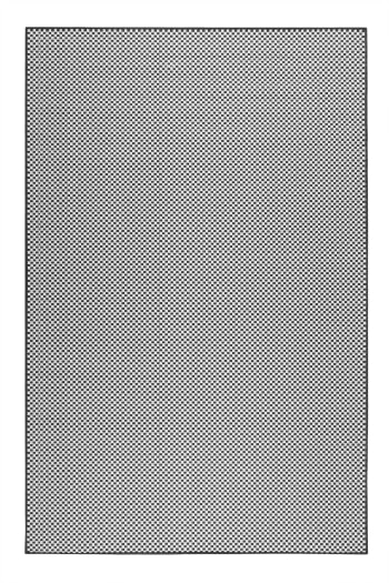 RACCOON - Tapis exterieur tissé plat motif damier blanc et noir 133x200