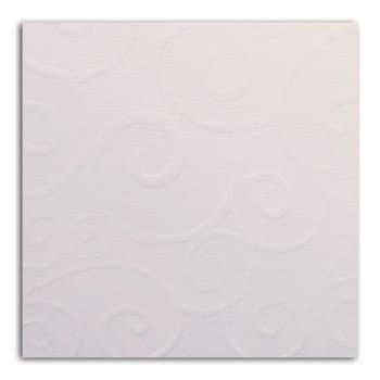 Papier scrap Mahé Blanc Embossé 30,5x30,5 cm