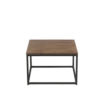 Alexia - Table basse bois et métal minimaliste