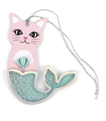 CHAT - 2 etichette 3D Shaker tag - Sirena gatto