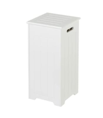BOIS - Rangement stock rouleaux papier toilette bois MDF blanc H60cm
