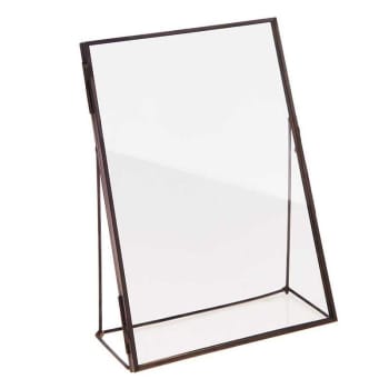 VERRE - Marco metálico negro para colocar la placa de vidrio doble 13 x 18 cm
