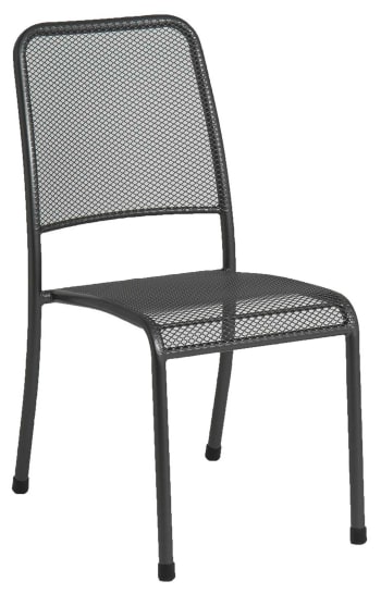 Portofino - Chaise empilable en acier gris