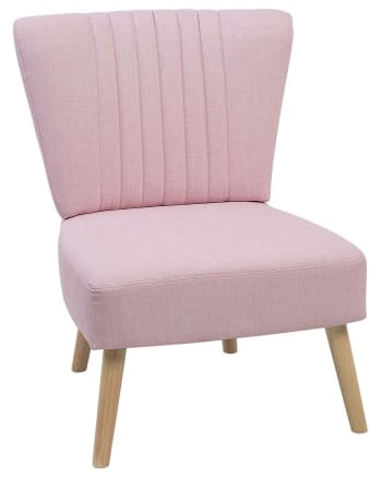 Fauteuil ELSA tissu rose poudré rocking chair
