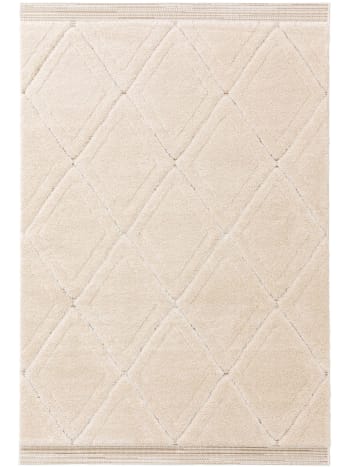 AIMEE - Tapis à poils longs crème/beige 120x170