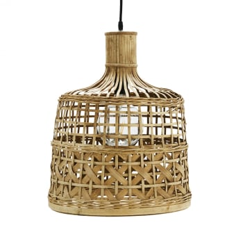 BAMBOU - Lampe suspension en bambou naturel