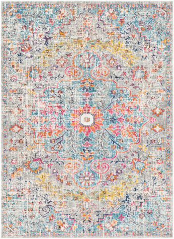Lou - Orientalischer Vintage Teppich Mehrfarbig/Grau 120x170