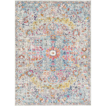 Lou - Tapis Vintage Oriental Multicolore/Gris 120x170