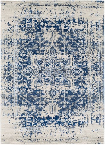 Juliette - Tapis Vintage Oriental Bleu/Beige 160x220