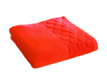 CERCLE - Drap de bain orange corail 100x150 en coton