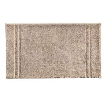 Lignus - Tapis de bain 70x120 beige sable en coton
