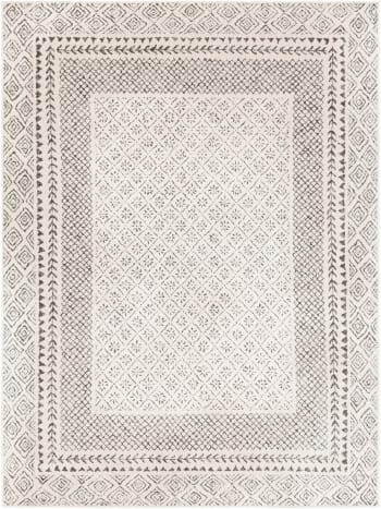 Ambre - Tapis Scandinave Bohème Gris/Beige 160x220