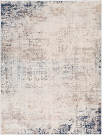 Alix - Alfombra abstracta moderna marfil/gris/azul 160x215