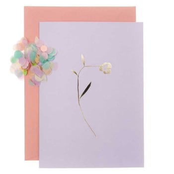 LILAS - Carte florale lilas DIY à personnaliser