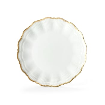 Corail or - Piatto da portata (x6) in Porcellana Bianco/Oro