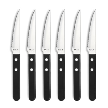 Set 6 Coltelli Da Bistecca Amefa Louis In Acciaio Inox Manico Pakka Francia