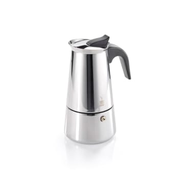 Caffettiera 4 tazze acciaio inox argento NANDO