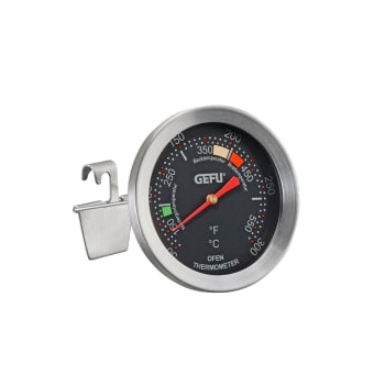 MESSI - Thermomètre à four en acier inoxydable argent