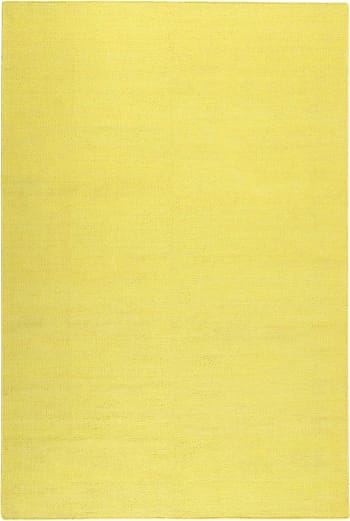 Rainbow kelim - Tapis plat kilim artisanal tissé main jaune citron 200x290
