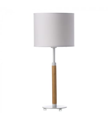 BOIS - Lampe à poser bois et métal bicolore H52cm