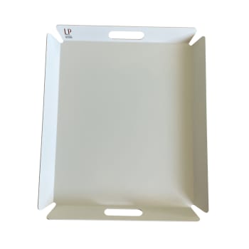 COLLECTION PETITE DÉCO LP DESIGN - Plateau aluminium blanc 56X48 cm